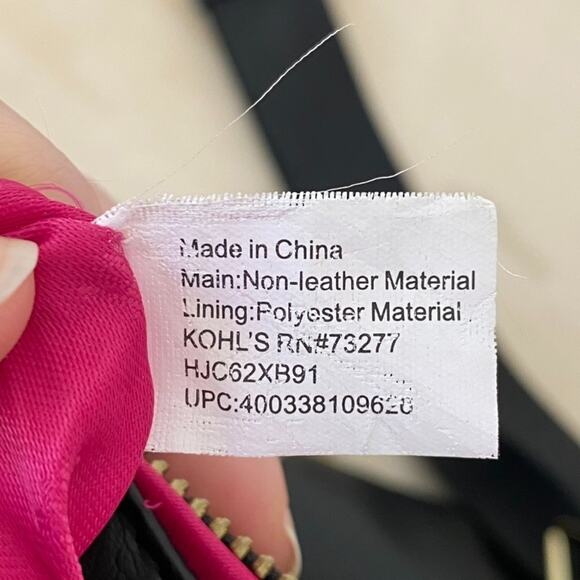 Juicy Couture Womens Cross Body Bag Purse Black Faux Leather Classic Everyday - Picture 9 of 14